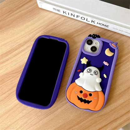 Halloween Purple Pumpkin Ghost Case