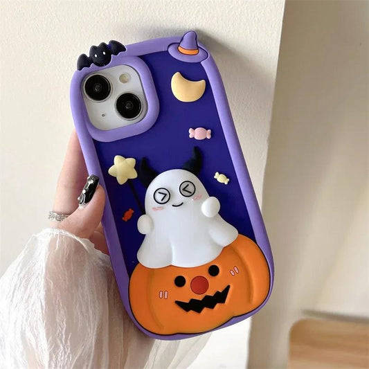 Halloween Purple Pumpkin Ghost Case